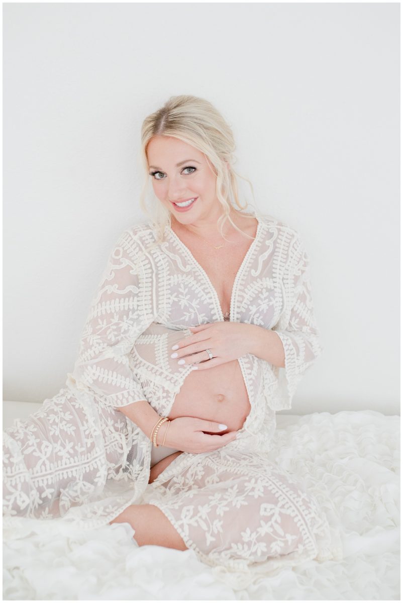 studio maternity session in austin