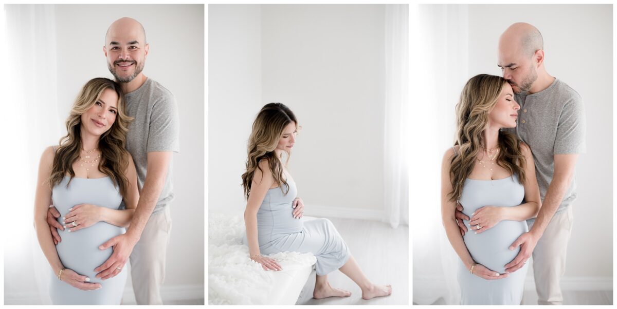 austin studio maternity photographer, light and airy studio photography